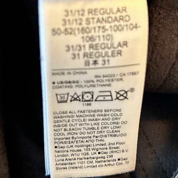 GAP Vegan Leather Pants Black Mid Rise Baby Boot Cut Women's Size 31 12R - Picture 9 of 15